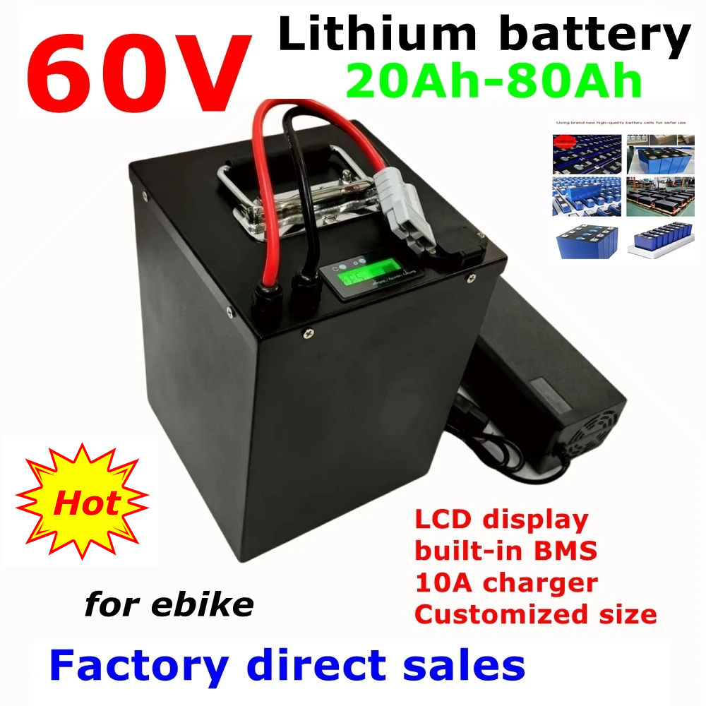 CZ-60V 20Ah 30Ah 40Ah 50Ah 60A - 72V 40Ah Lifepo4 Battery Pack recensione e prezzo